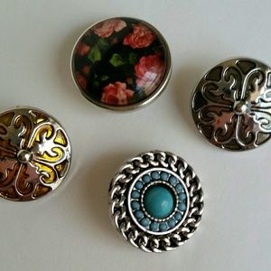 18mm Snap Button Charms (4)